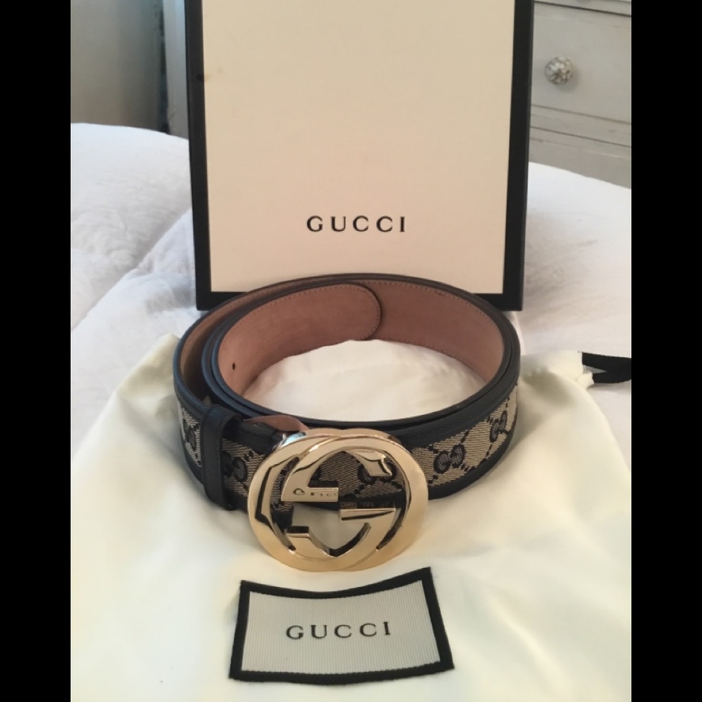 Gucci Belt/ Blue and Gray